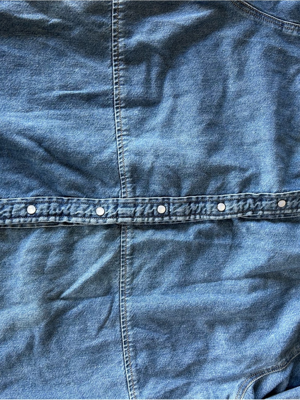 NWT Ganni x Levi’s Ruffled Collar Denim Pullover Shirt - Picture 3 of 8